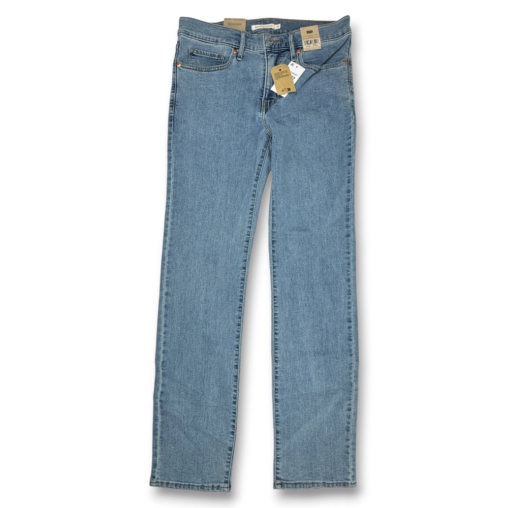 Levi's 314 Shaping Straight Jeans Women Size 10 30x32 Light Wash NWT Blue